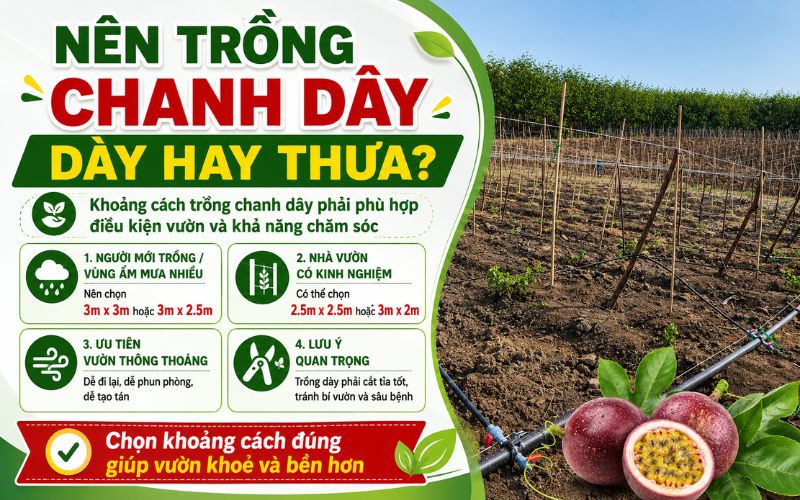 Khoảng Cách Trồng Chanh Dây Bao Nhiêu Là Hợp Lý? Hướng Dẫn Theo Từng Mô Hình Vườn