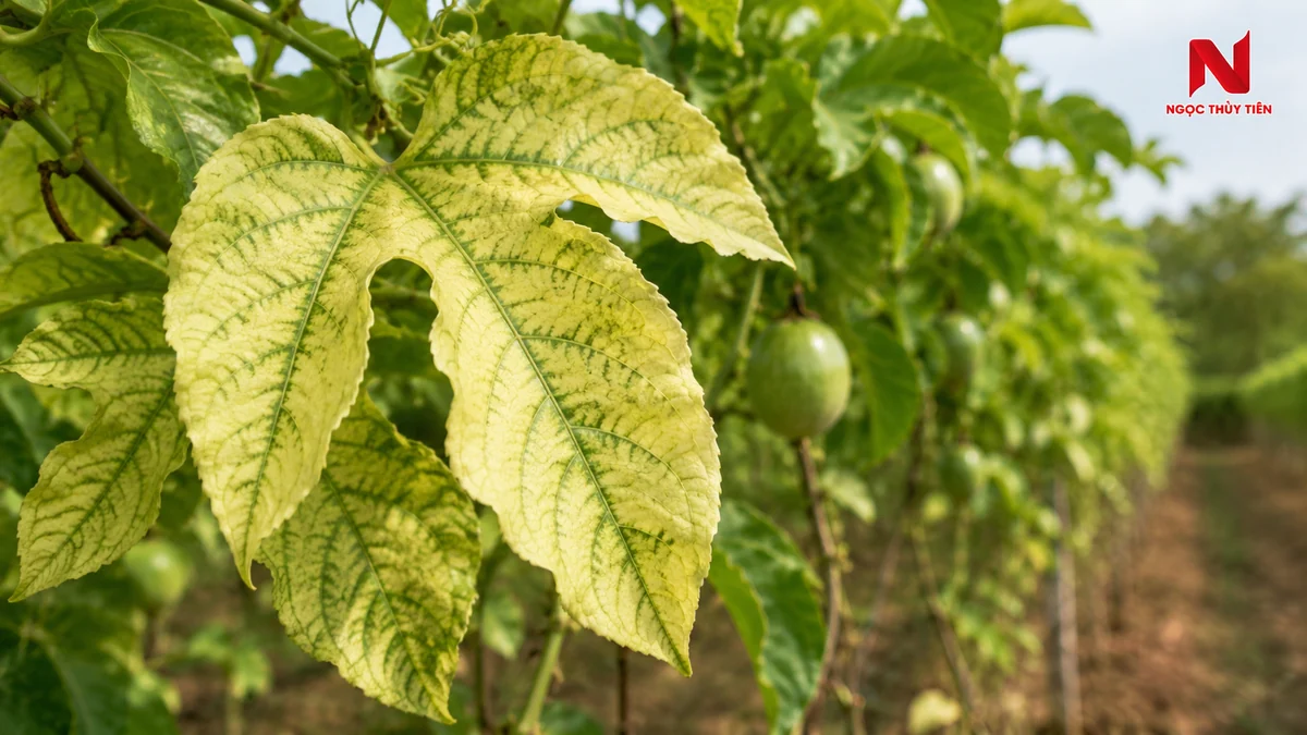 Chanh dây vàng lá do đất chua và khả năng hấp thu dinh dưỡng kém