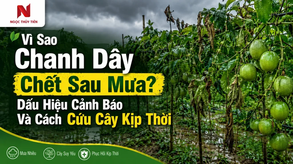 Vì sao chanh dây chết sau mưa dấu hiệu cảnh báo và cách cứu cây kịp thời