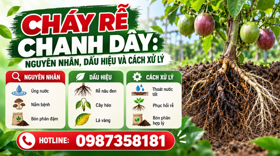 Cháy rễ chanh dây nguyên nhân dấu hiệu và cách xử lý