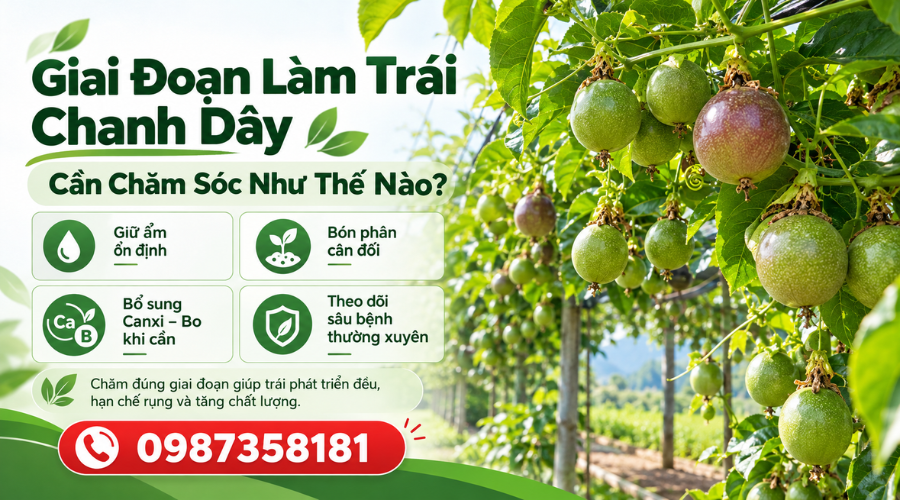 Giai đoạn làm trái chanh dây cần chăm sóc như thế nào