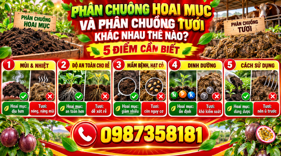 Phân Chuồng Hoai Mục Và Phân Chuồng Tươi Khác Nhau Thế Nào?